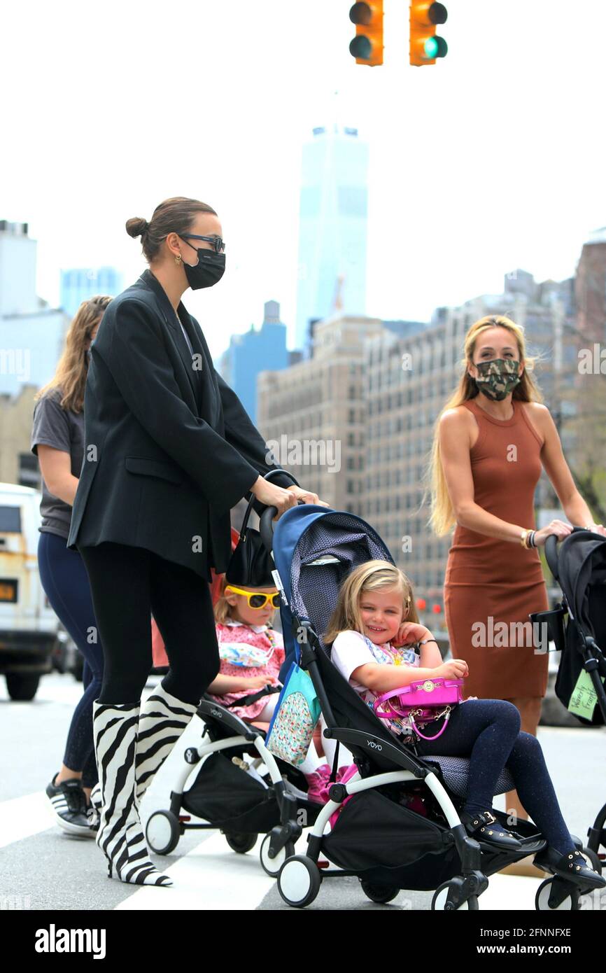 New York - NY - 20210414 Irina Shayk rocks zebra print boots while