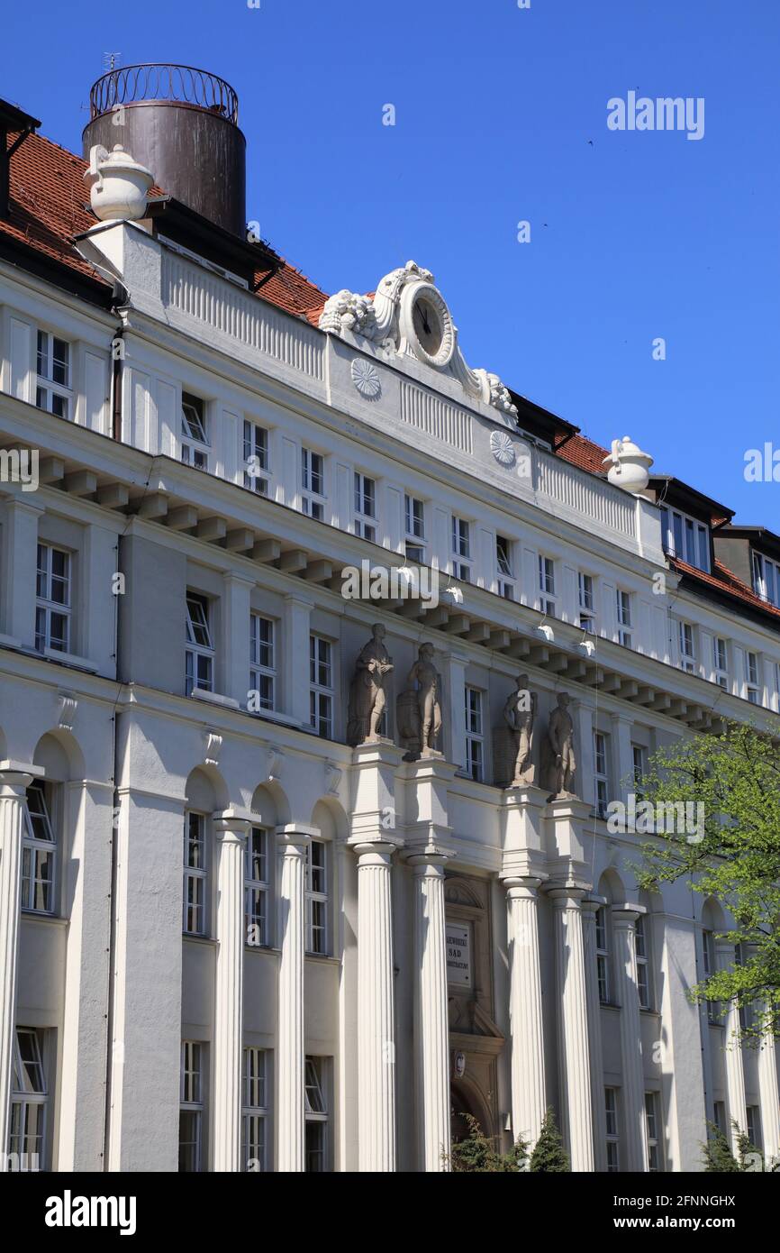 Gliwice city in Poland. Provincial administrative court building (Polish: Wojewodzki Sad Administracyjny). Court of law. Stock Photo