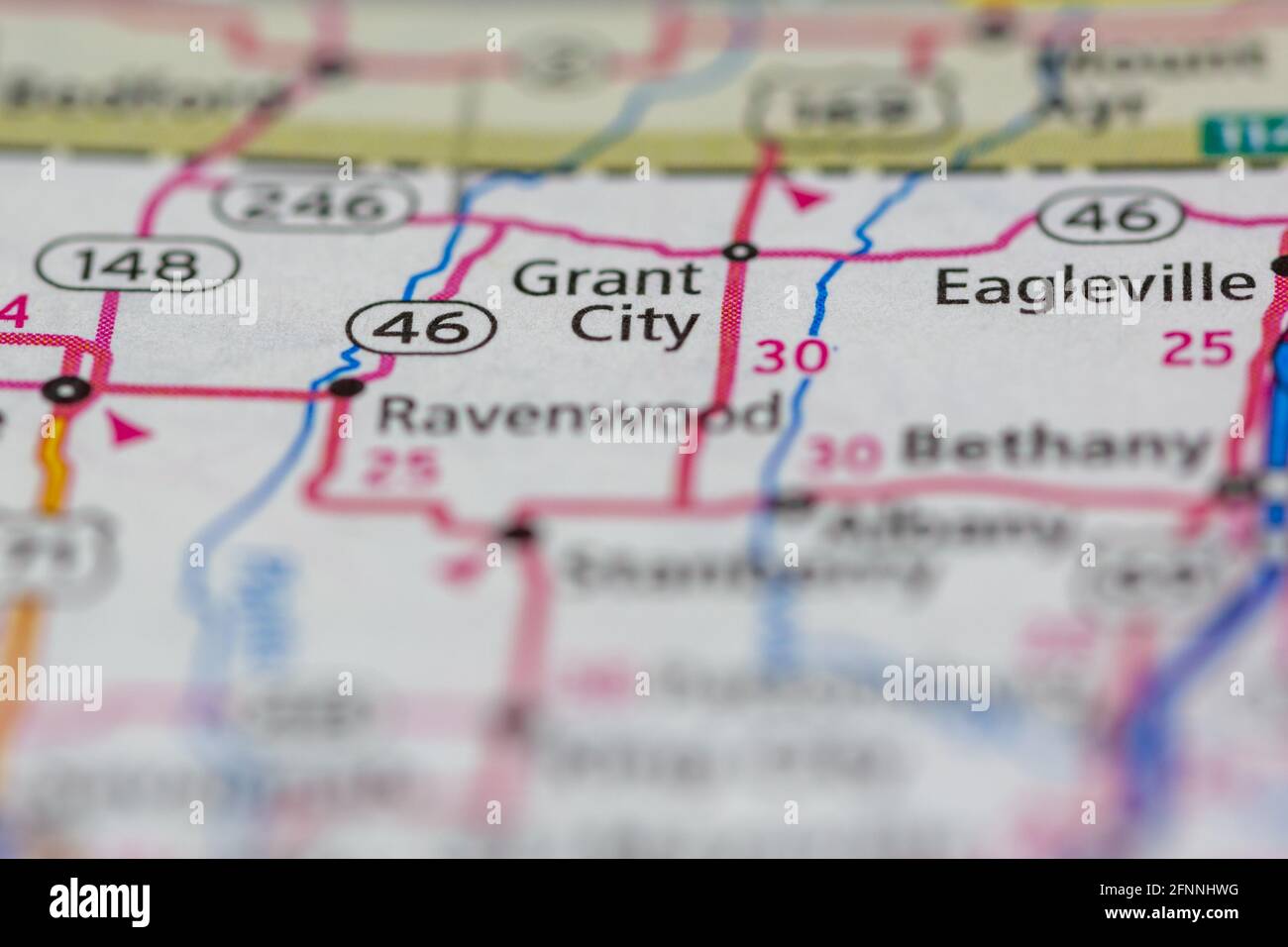 Grant city on a map hires stock photography and images Alamy