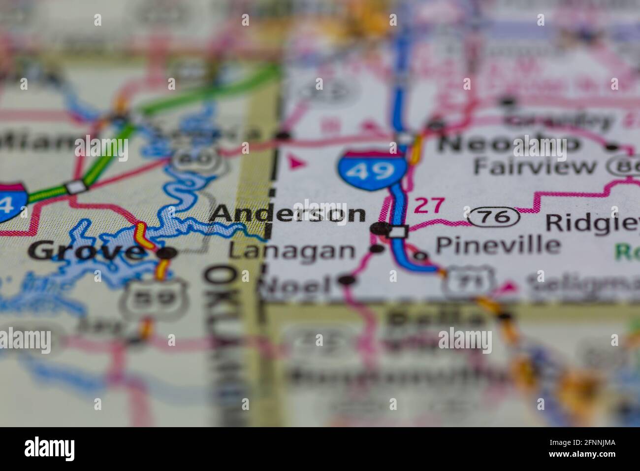 Anderson missouri map hires stock photography and images Alamy