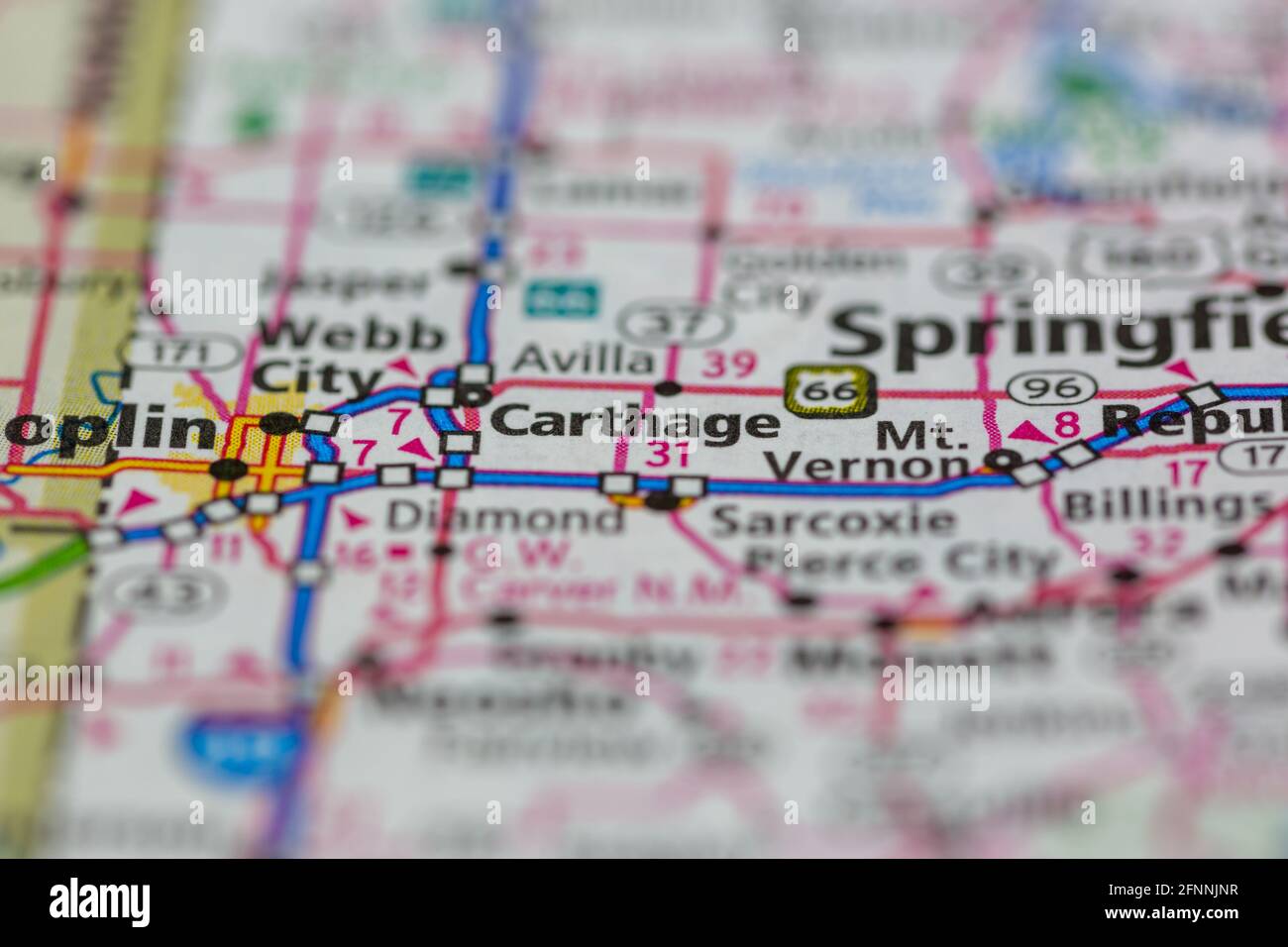 Carthage missouri map hires stock photography and images Alamy
