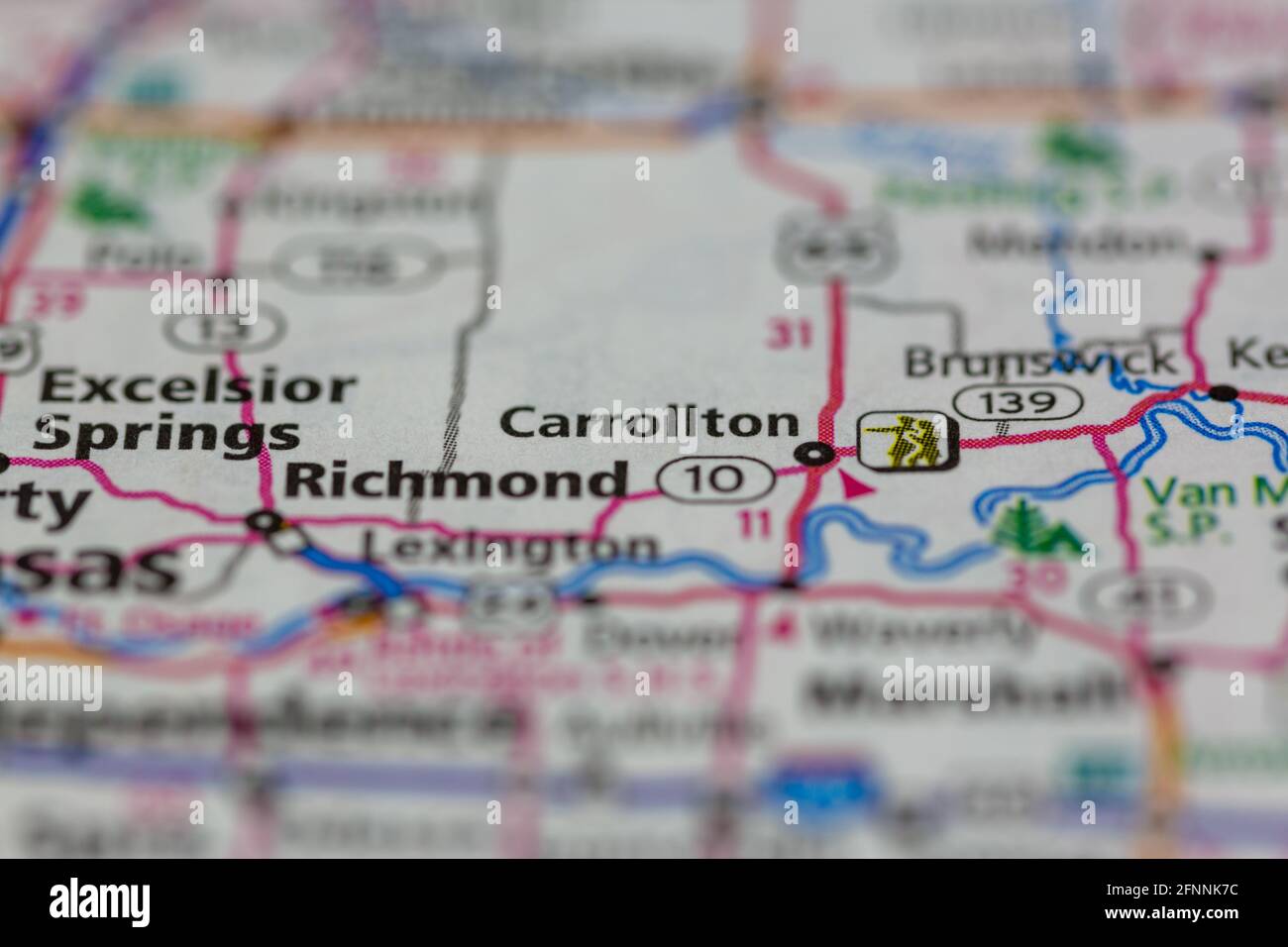 Carrollton missouri map hires stock photography and images Alamy