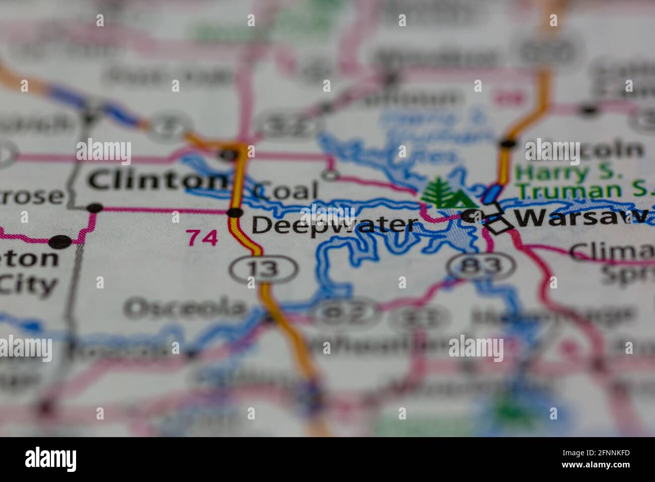 Map of deepwater missouri hires stock photography and images Alamy