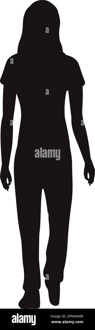 woman standing silhouette Stock Vector Image & Art - Alamy