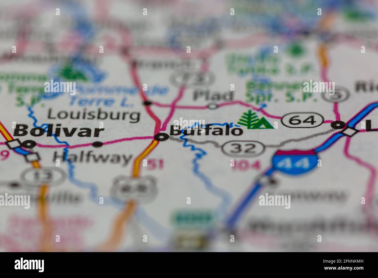 Buffalo missouri on a map hires stock photography and images Alamy