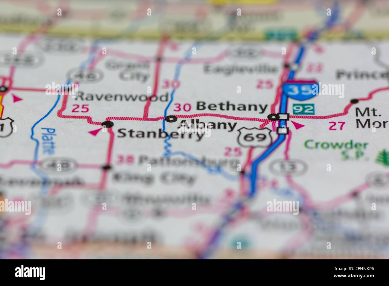 Albany missouri on a map hires stock photography and images Alamy