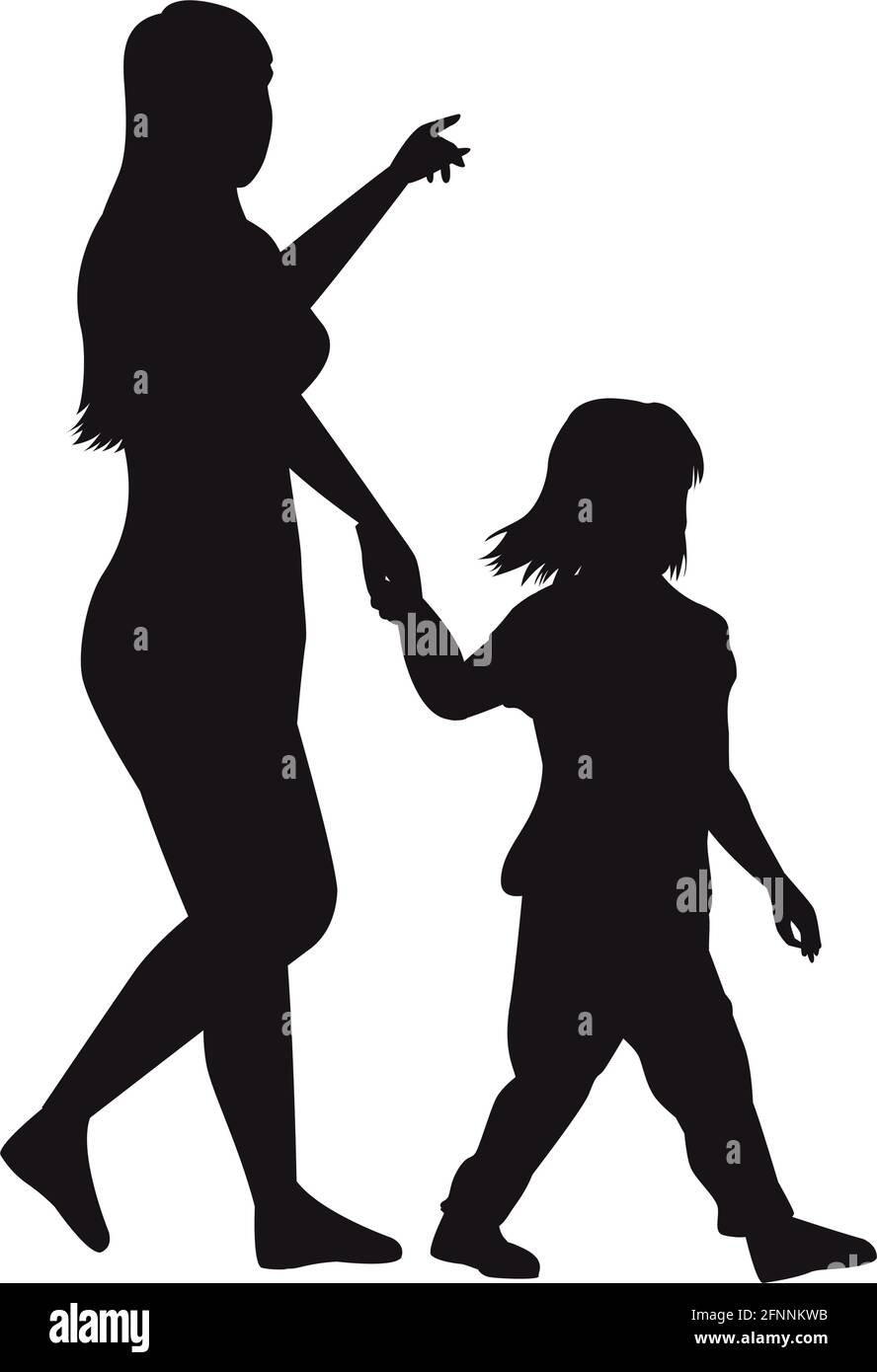 mother and daughter Stock Vector Image &amp; Art - Alamy