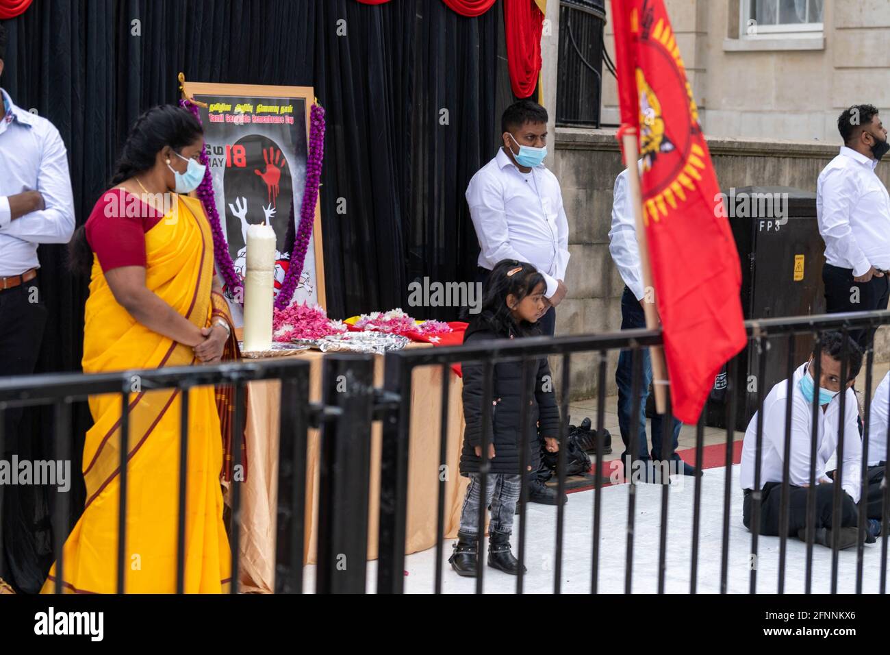 London 18th May 2021 a protest opposite Downing Street, London against the alleged 'Tamil Genocide' by the Sri Lankan state of Eelam Tamils Credit: Ian Davidson/Alamy Live News Stock Photo