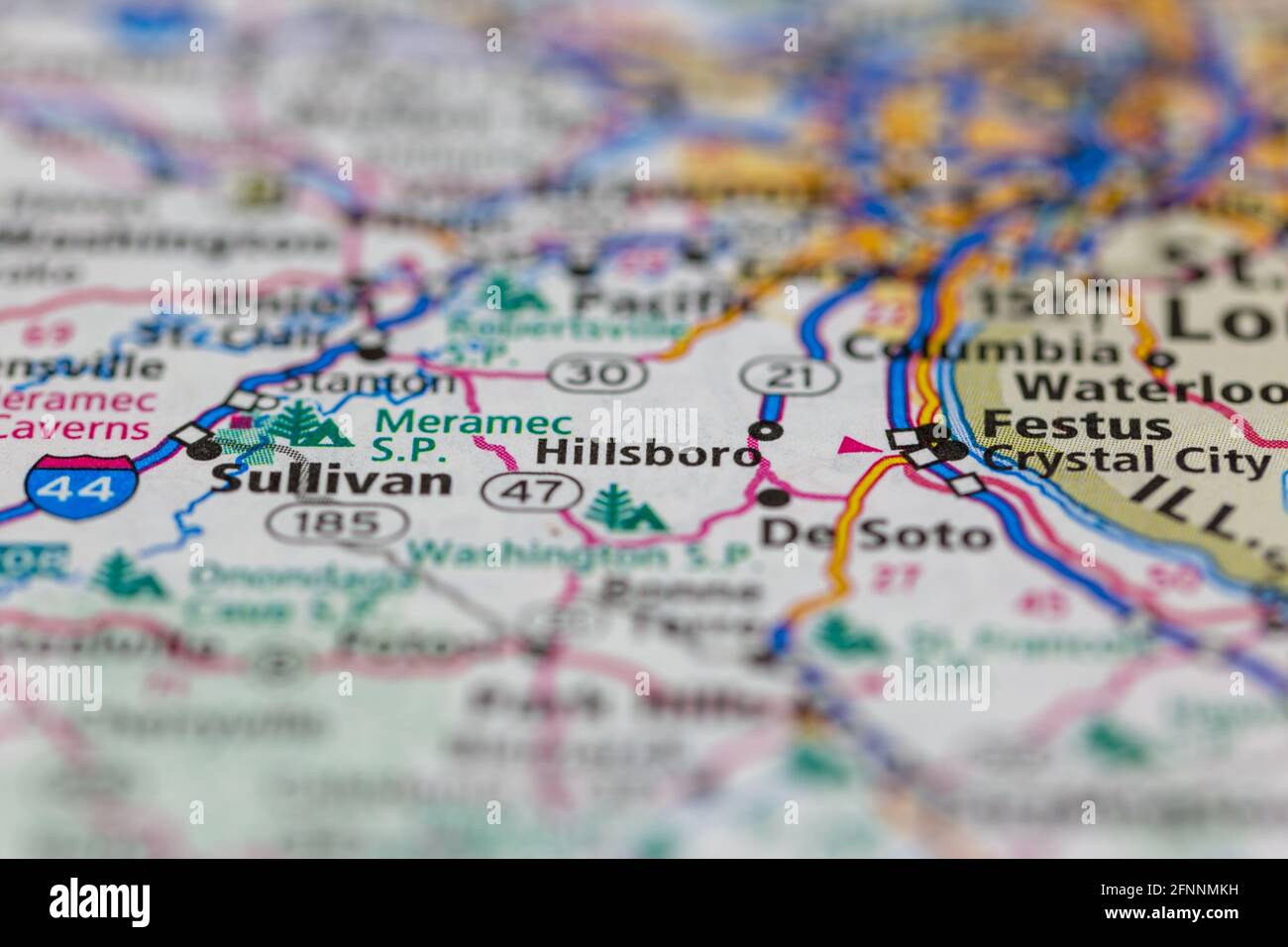 Hillsboro missouri map hires stock photography and images Alamy
