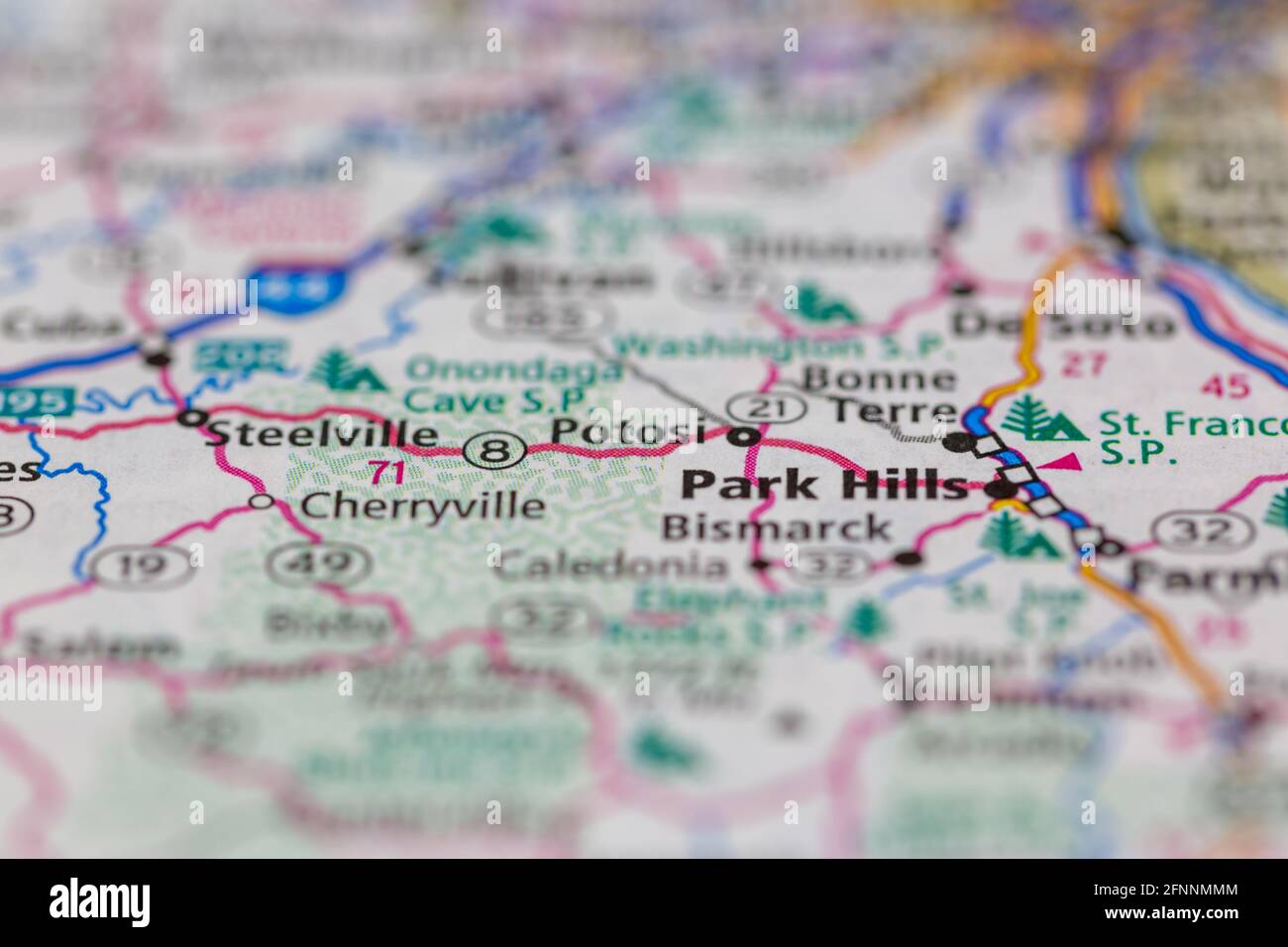 Map Of Potosi Missouri Potosi Missouri Usa Shown On A Geography Map Or Road Map Stock Photo - Alamy
