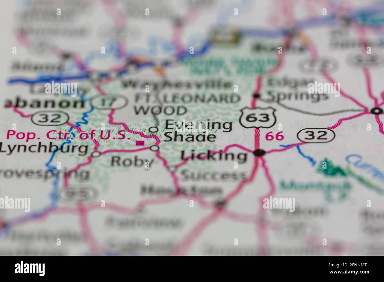 Map of evening shade missouri hires stock photography and images Alamy