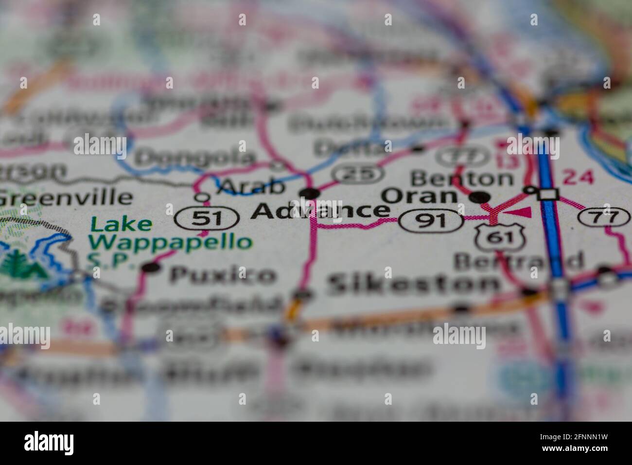Advance missouri on a map hires stock photography and images Alamy