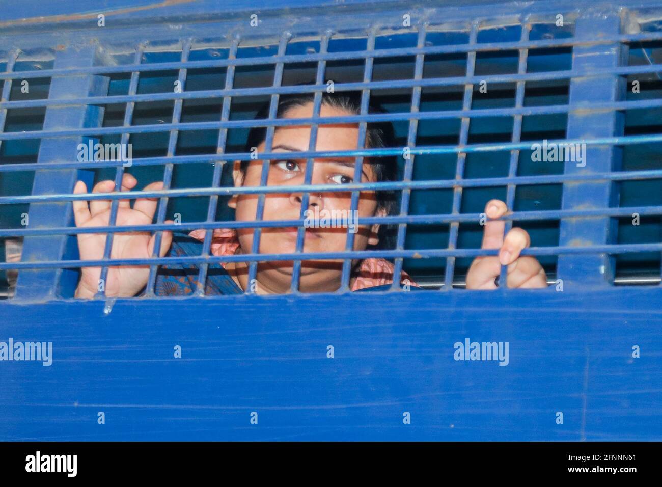 Dhaka, Bangladesh - May 18, 2021: Police take senior journalist Rozina Islam back to prison on May 18, 2021 after a court rejected their petition to i Stock Photo