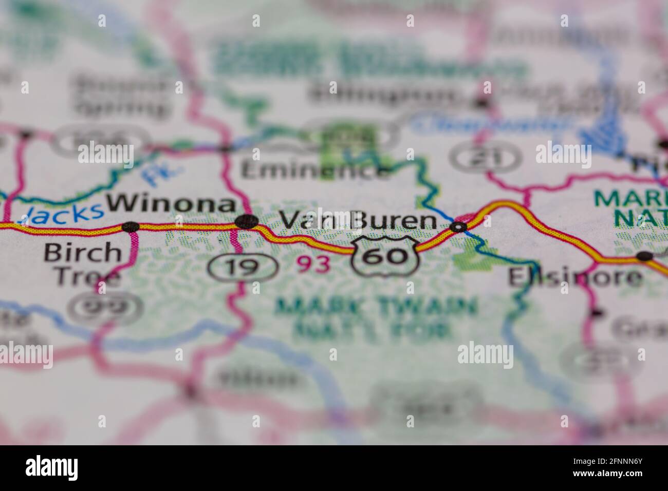 Map of van buren missouri hires stock photography and images Alamy