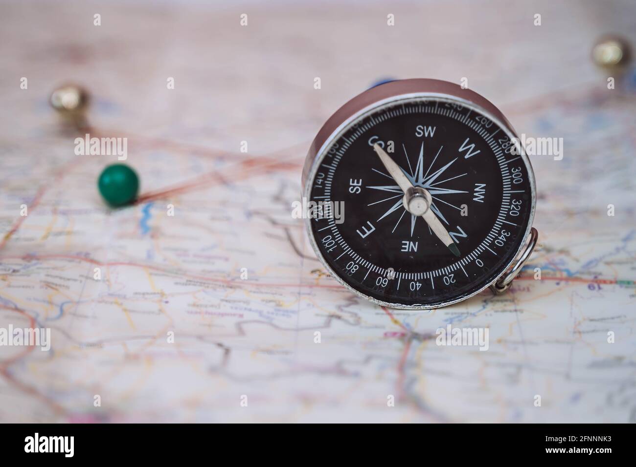 Map pins map vintage hi-res stock photography and images - Alamy