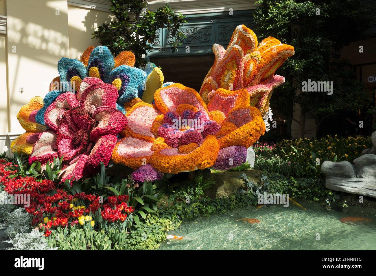 Ornamental glass flower display, Bellagio, Las Vegas #2 Throw Pillow for  Sale by travelways