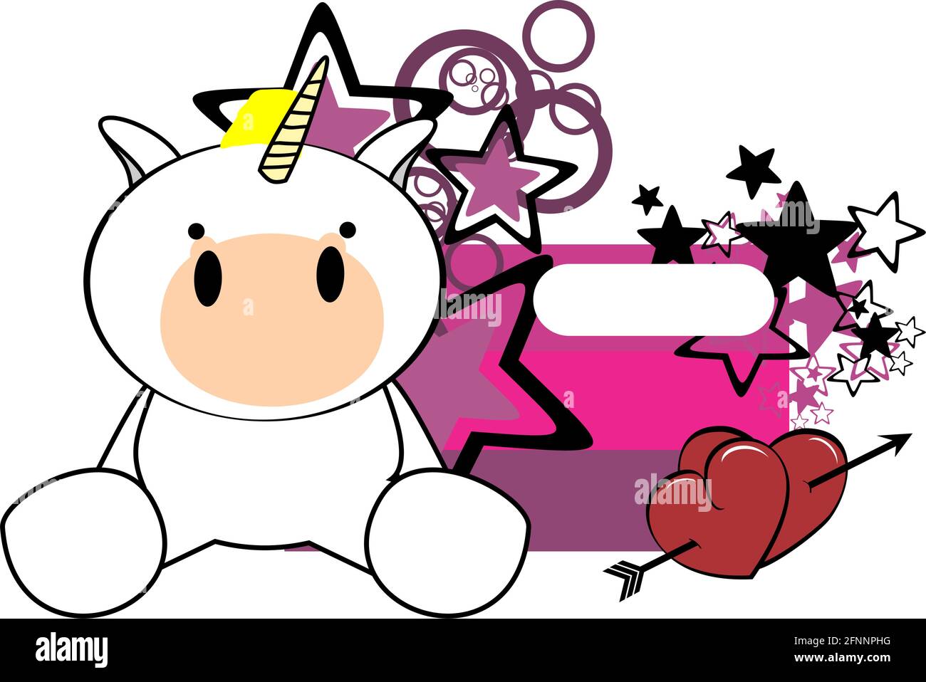 cute baby unicorn cartoon character sticker in vector format very easy to  edit Stock Vector Image & Art - Alamy