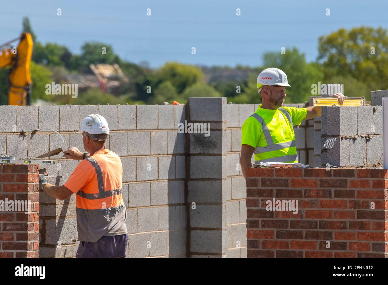 JOHN REILLY (CIVIL ENGINEERING) LIMITED of CHORLEY; Stages of construction; Farington Mews Beat the Stamp Duty Deadline - Keepmoat homes development site in Chorley. Builders Start construction on this large new housing estate development site using Lynx precast concrete flooring systems. UK Stock Photo