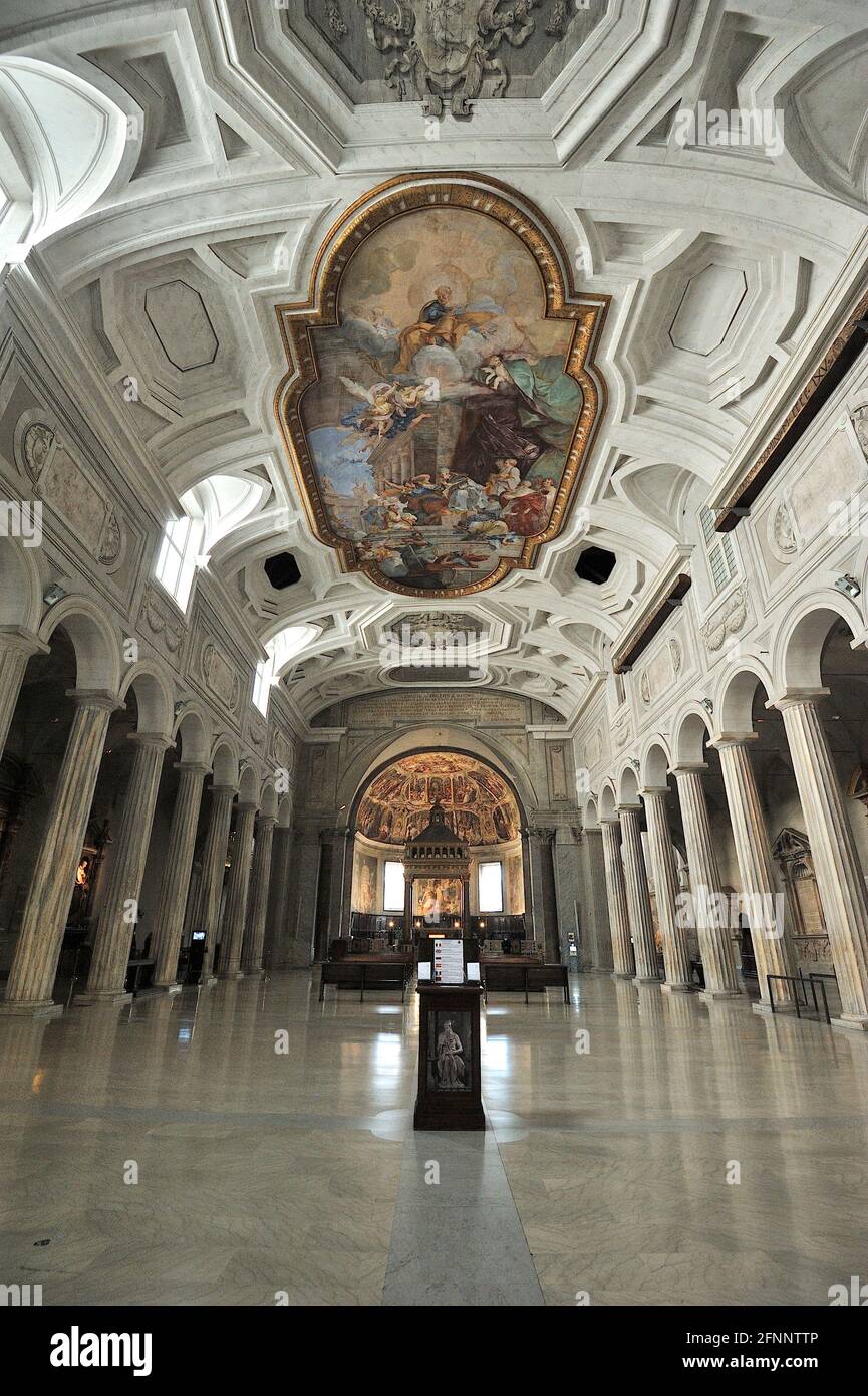 Italy, Rome, basilica of San Pietro in Vincoli (St. Peter in Chains) Stock Photo