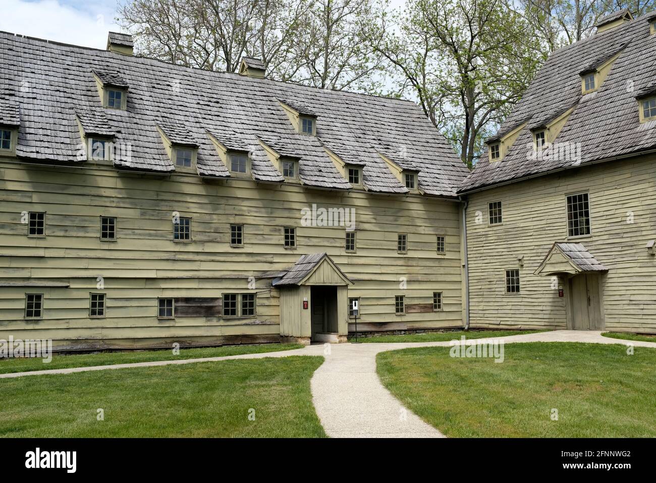 Meeting House and Residences at Ephrata Cloister, Lancaster County, Pennsylvania Stock Photo