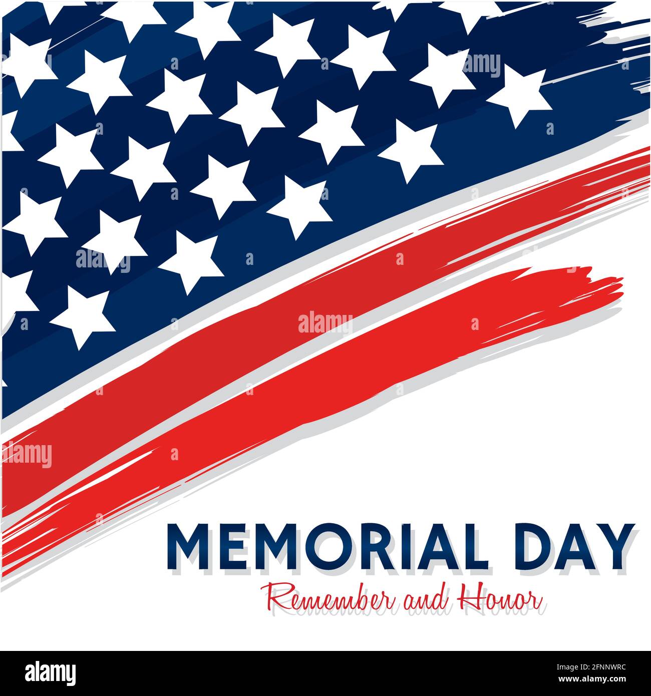 Memorial day poster with stars and the flag of USA Stock Vector Image ...