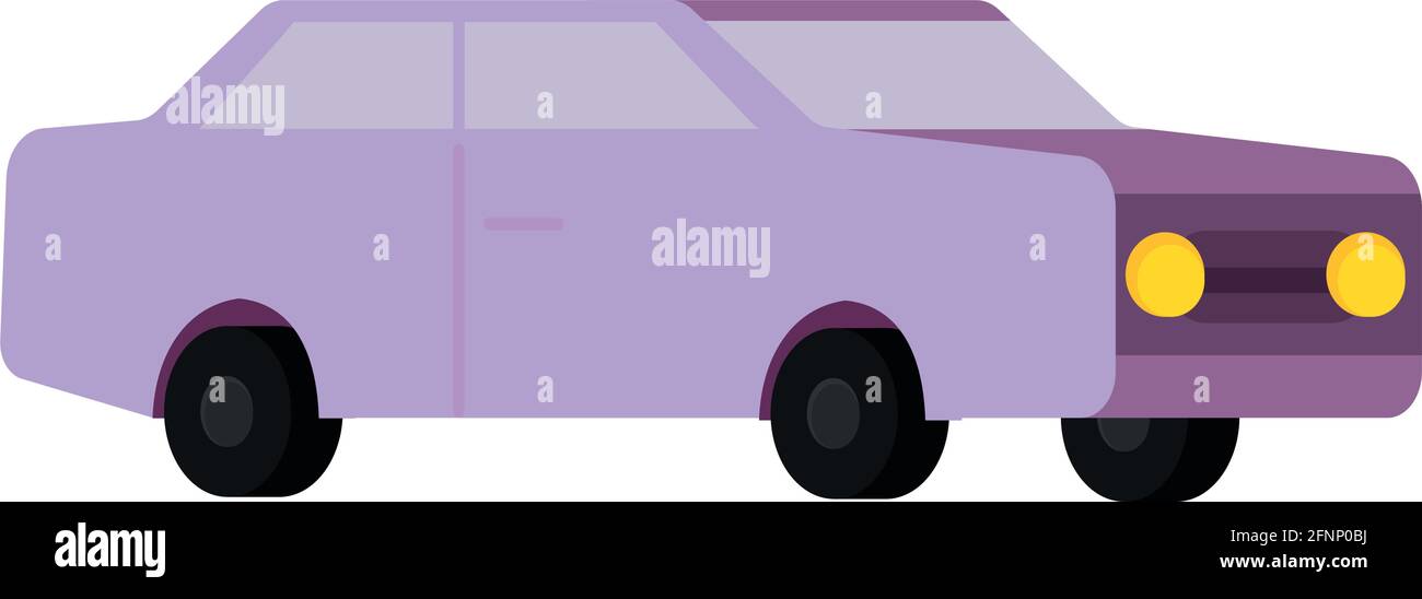 Isolated 3d light purple car icon Vector illustration Stock Vector