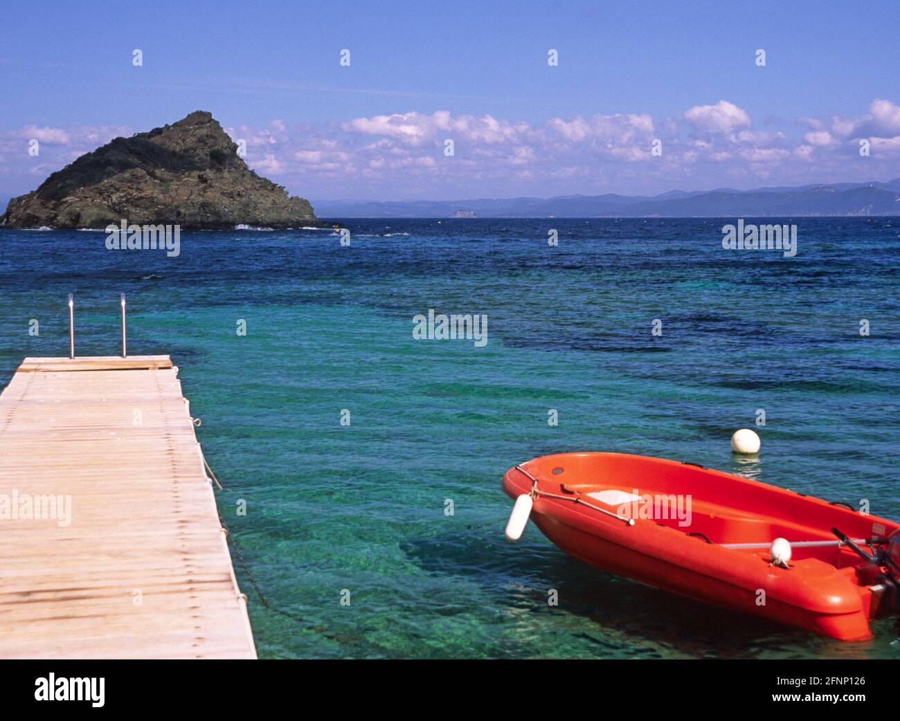Ilot du Rascas in Port Cros island Hyeres Var Stock Photo