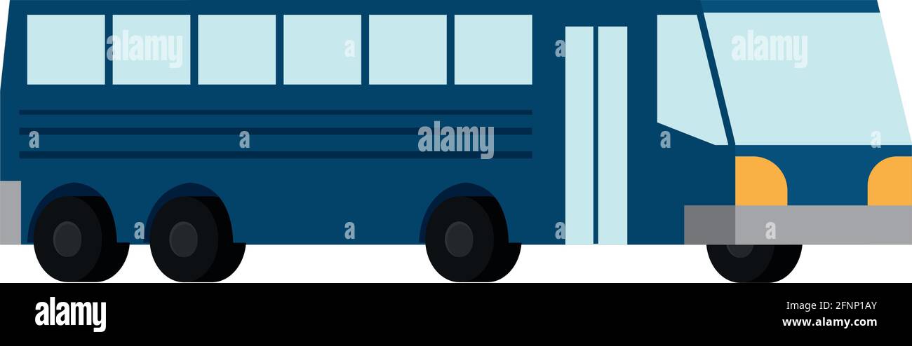 Isolated 3d blue bus icon Vector illustration Stock Vector