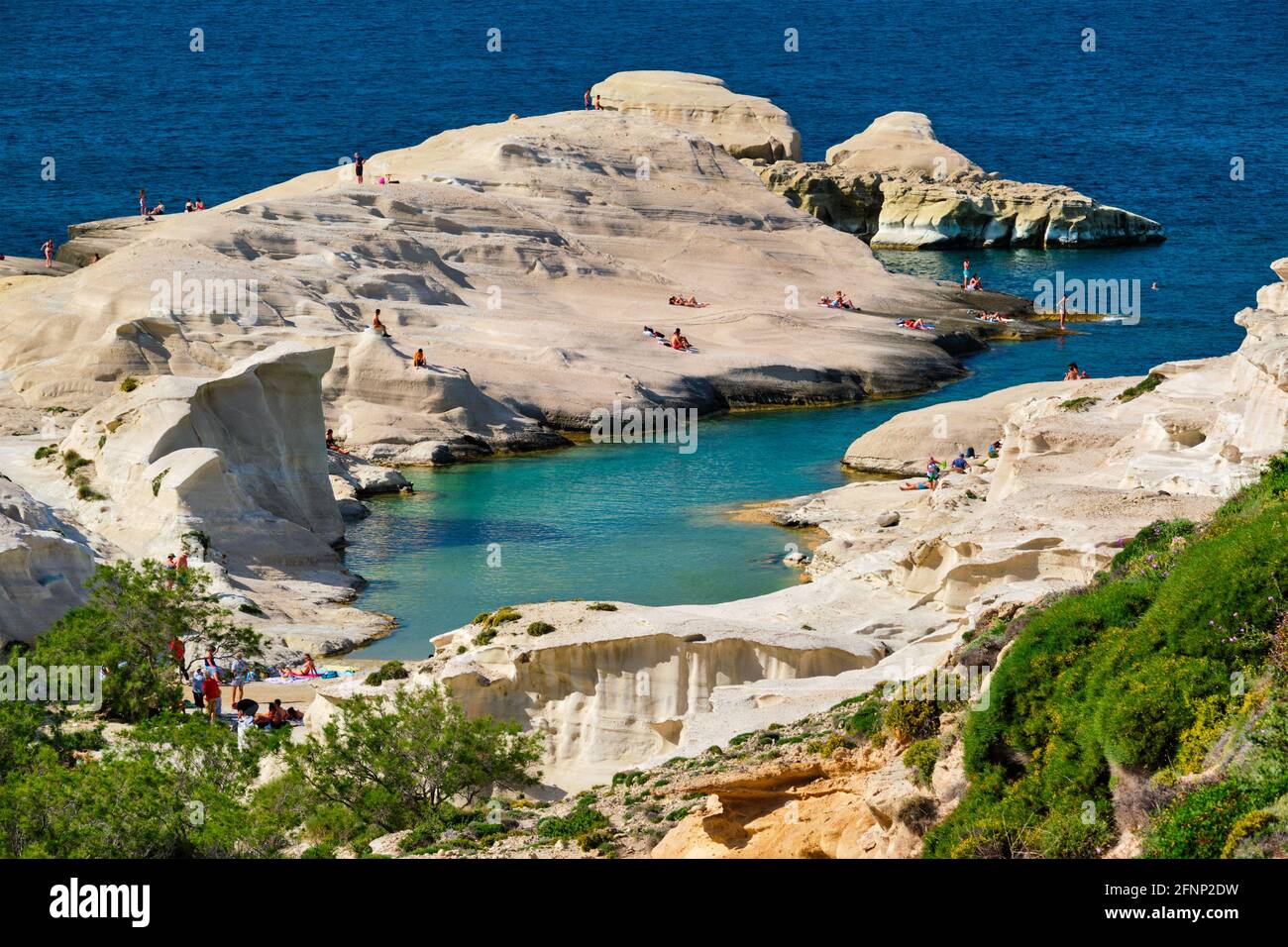 Famous Sarakiniko Beach On Milos Island In Greece Stock Photo Alamy