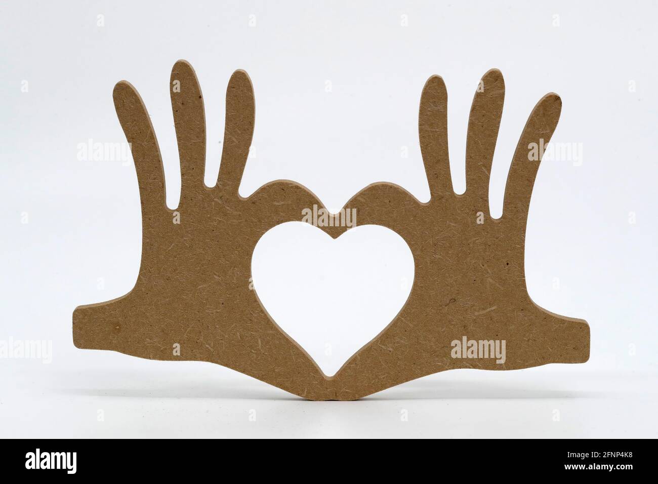 Two hands and heart. Love symbol.  France. Stock Photo