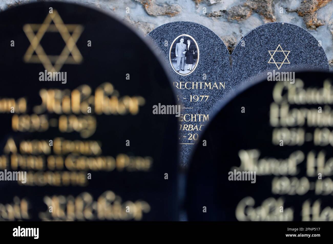City of Paris cemetery, Bagneux, Hauts-de-Seine, France. Jewish graves Stock Photo