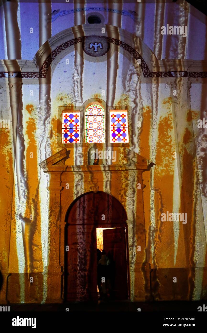 festival-of-lights-fete-des-lumieres-saint-gervais-france-stock