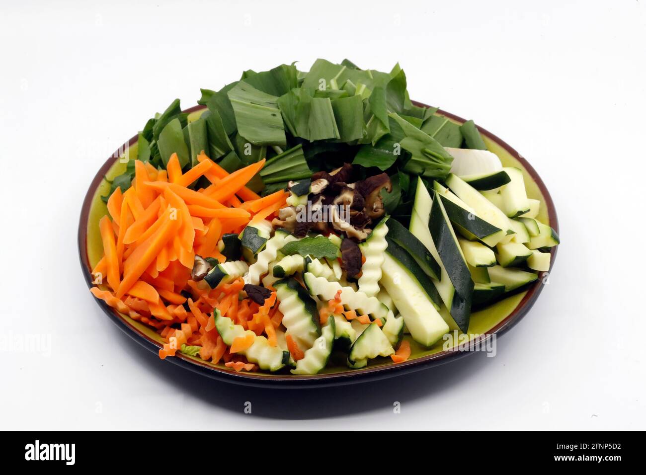 Vietnamese food. Plate of fresh vegetables.    France. Stock Photo