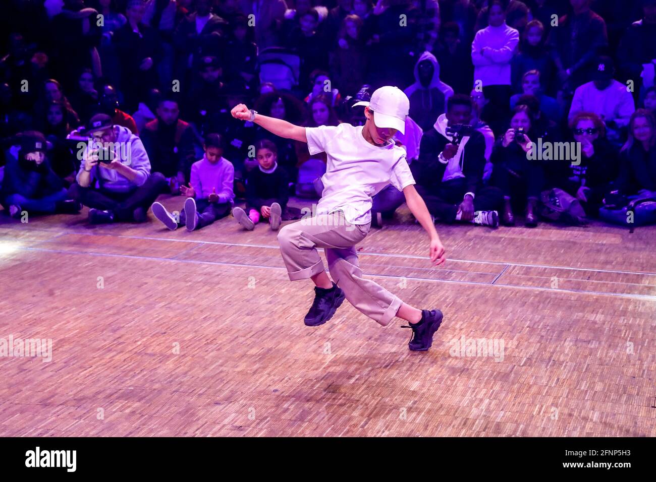 Break dancing show in La Villette, Paris, France Stock Photo Alamy