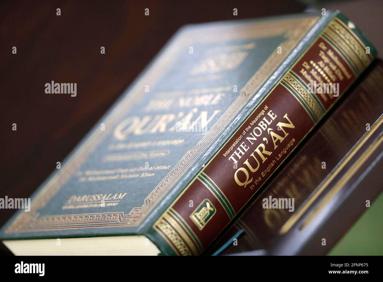 The noble Quran in english.  Dubai. United Arab Emirates Stock Photo