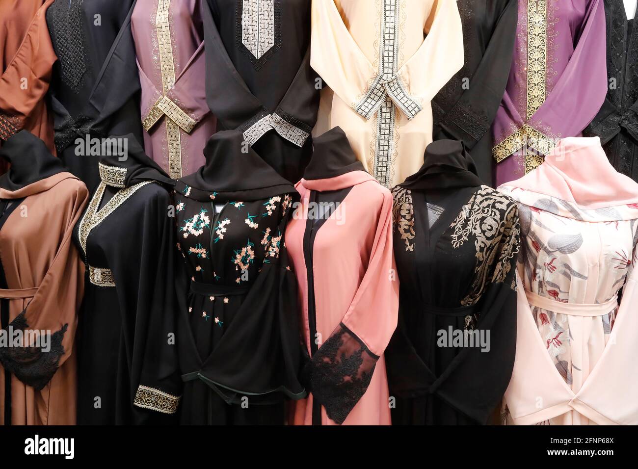 Abaya fashion shop for islamic woman. Dubai. United Arab Emirates Stock  Photo - Alamy