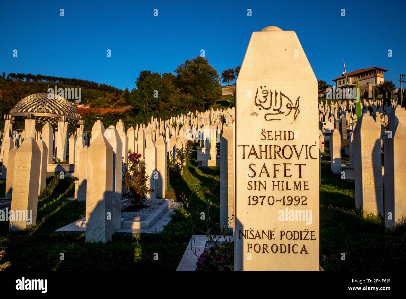 Martyrs' Memorial Cemetery Kovaci in Stari Grad, Sarajevo, the main ...