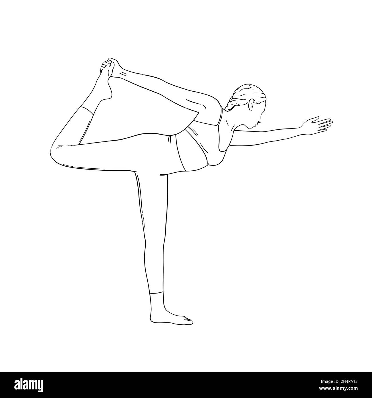 Animated drawing of female yoga Dhanuras... | Stock Video | Pond5