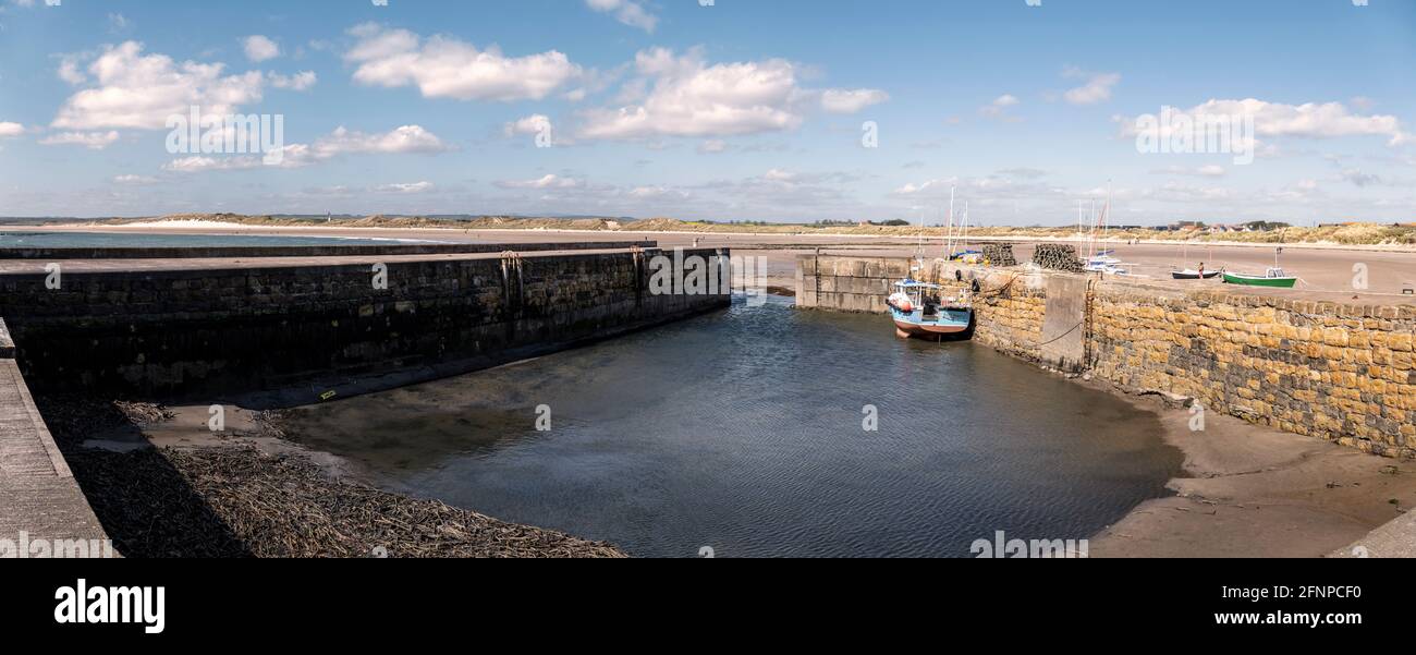 Beadnell Harbour, Northumberland, UK. Stock Photo