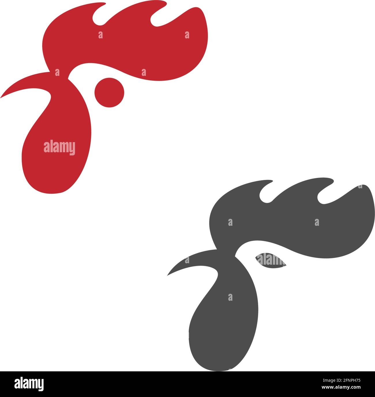 Rooster Logo Icon Design Template vector illustration Stock Vector ...
