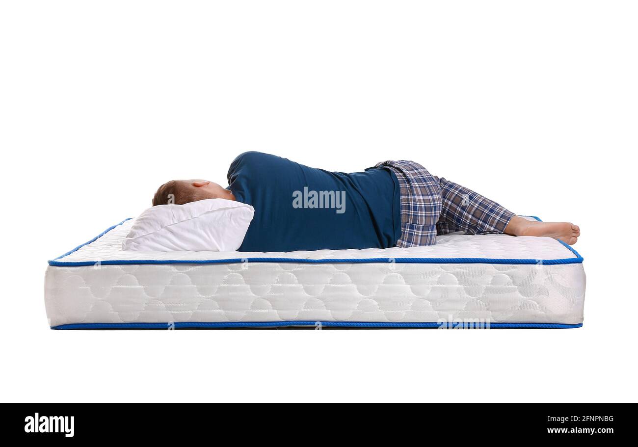 sleeping on a soft mattress