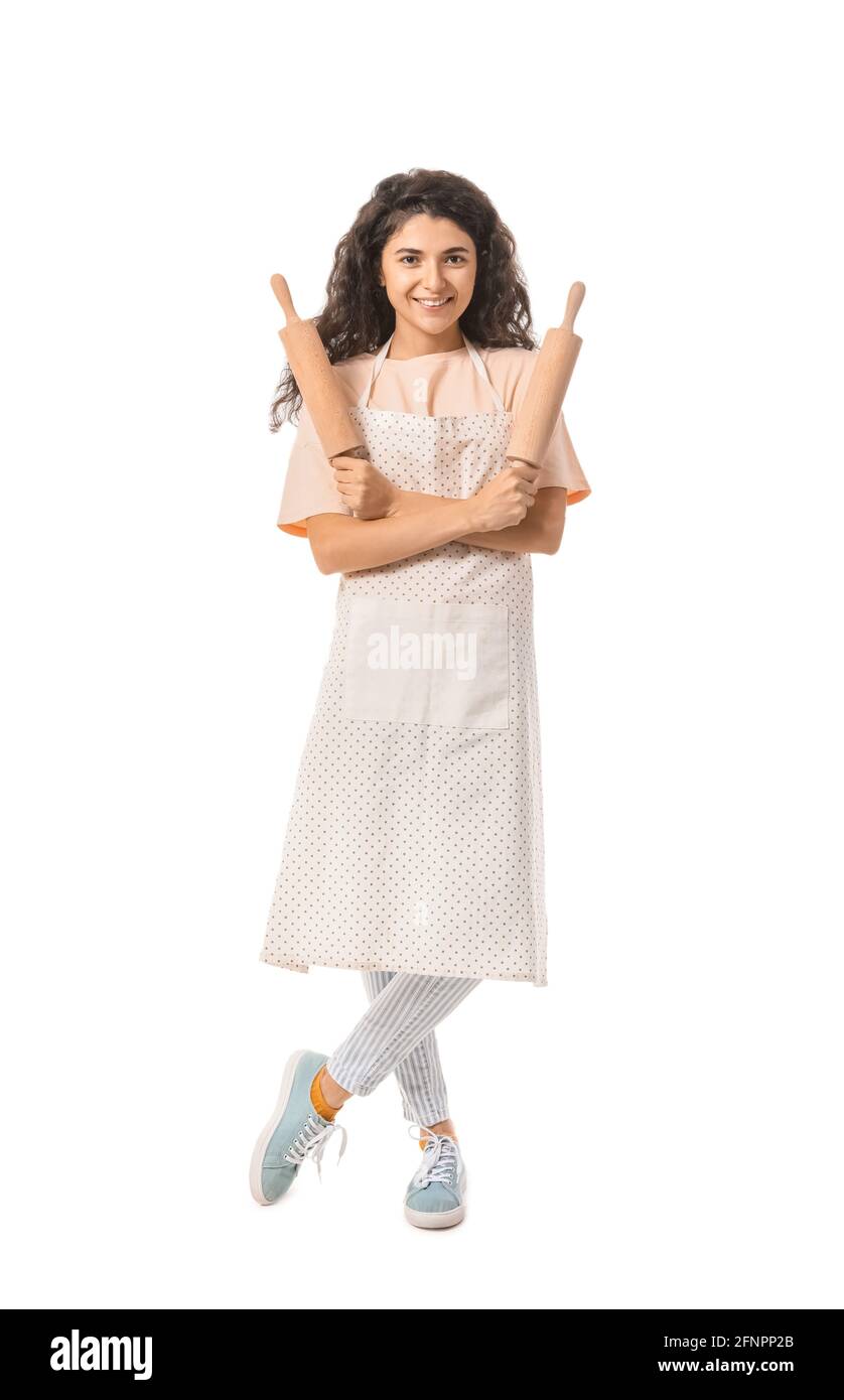 Girl rolling dough Cut Out Stock Images & Pictures - Alamy