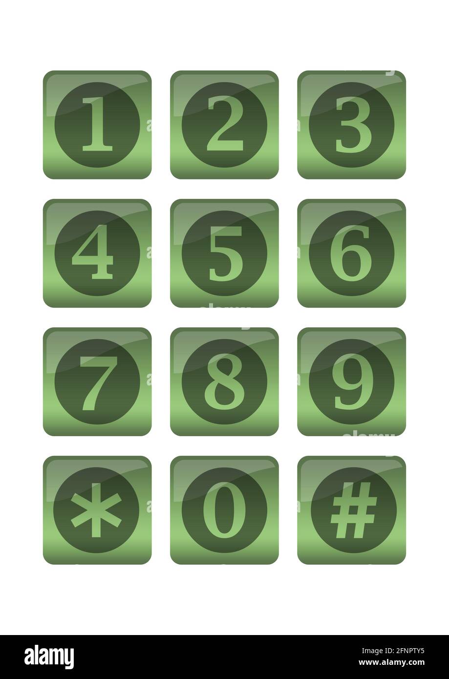 Phone buttons in green gradient design in circles Stock Vector Image ...