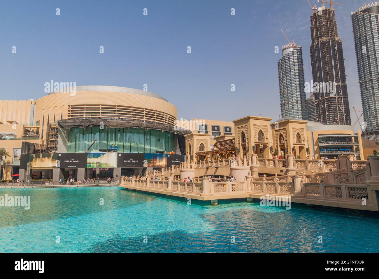DUBAI, UAE MARCH 12, 2017 View of the Dubai Mall, one of the largest