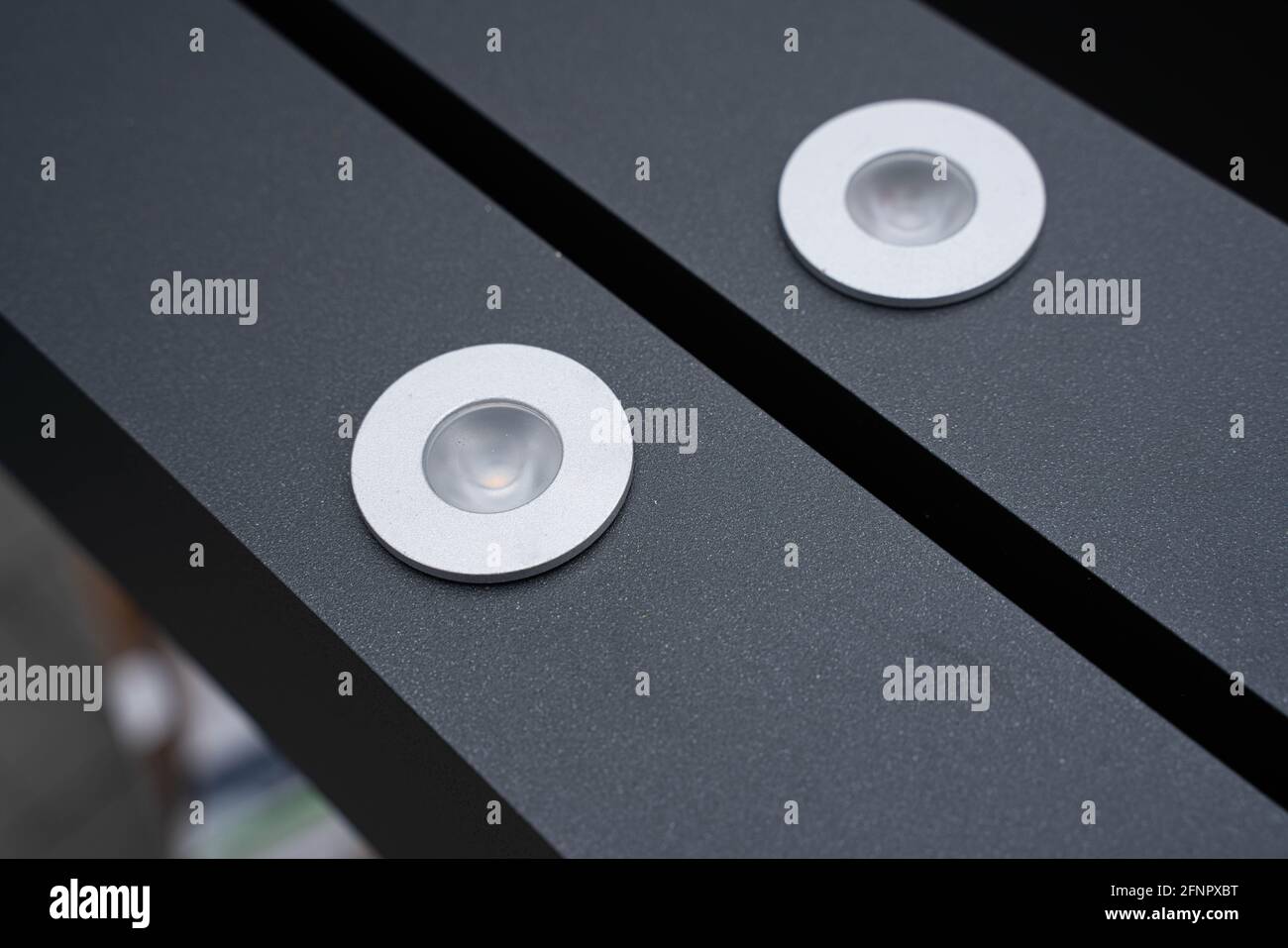 LED light in a aluminium profile for terrace Stock Photo