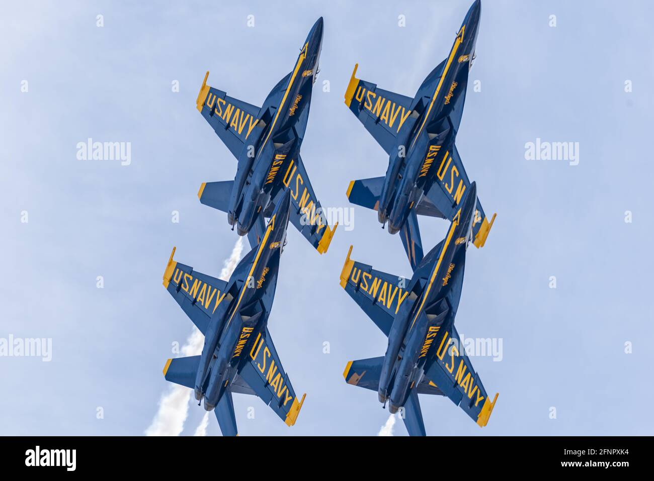 The Blue Angels Perform at The Great Florida Air Show 2021 Stock Photo