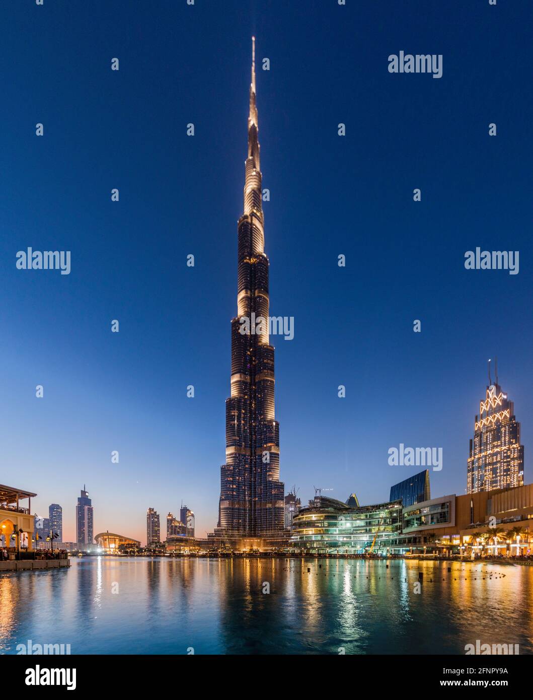 Burj Al-Khalifa, the tallest building in the world, Dubai, UAE Stock Photo