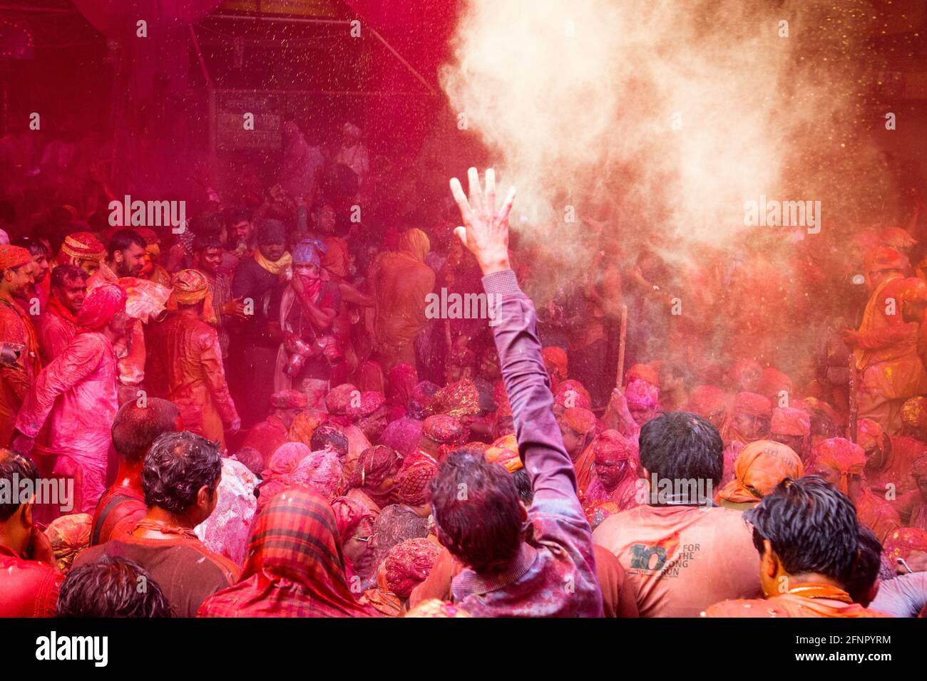 Lathmar Holi Barsana Nandgaon Vrindavan Festivals of Colours across India Stock Photo