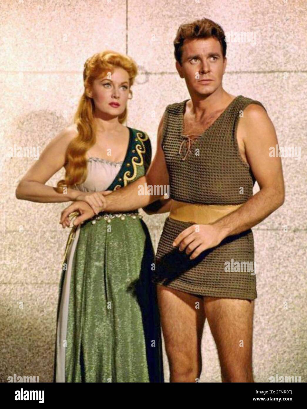 THE REVOLT OF THE SLAVES 1960 C.B.Films S.A. production with Rhonda Fleming and Lang Jeffries Stock Photo