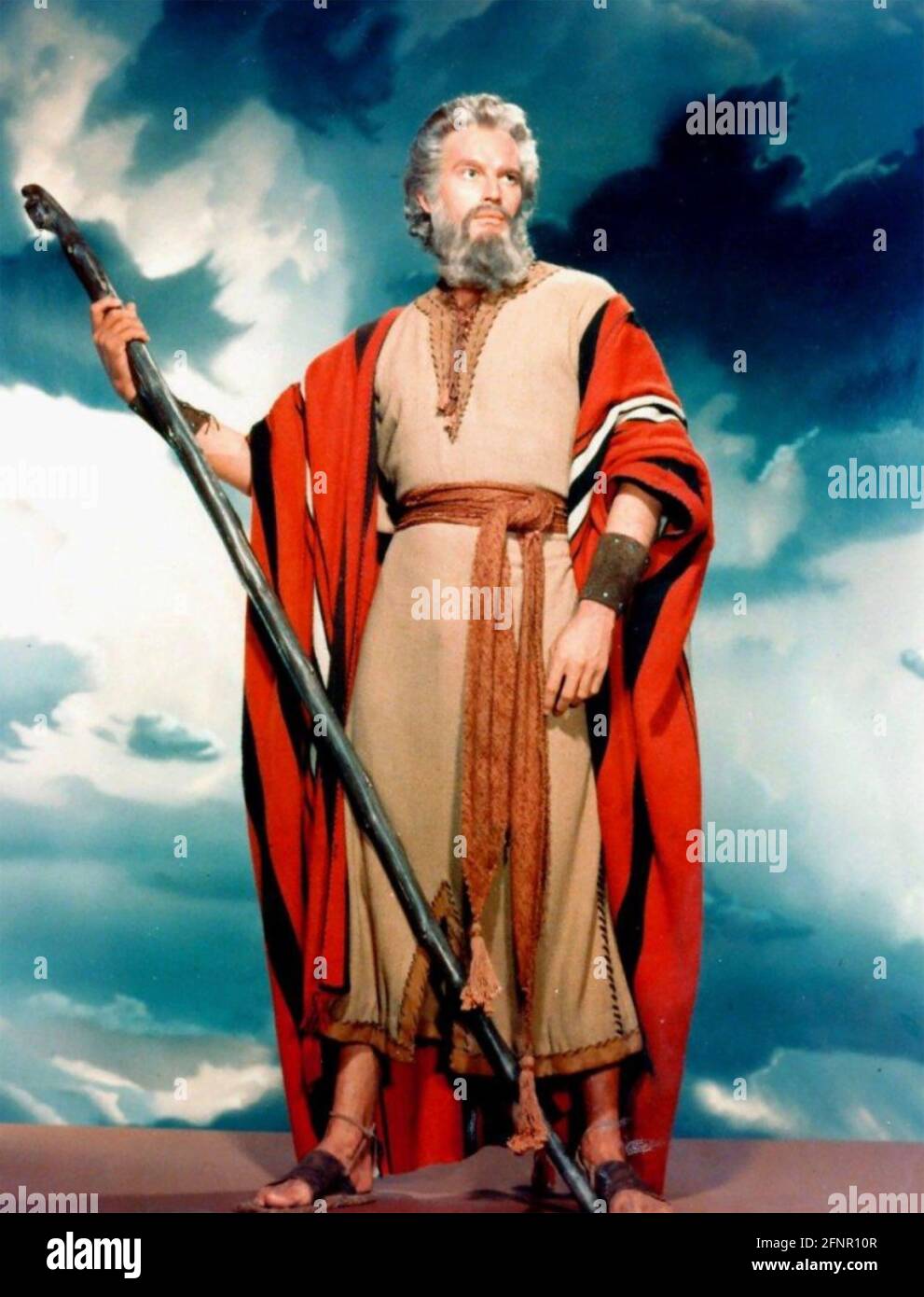 THE TEN COMMANDMENTS 1956 Paramount Pictures film with Charlton Heston as Moses Stock Photo